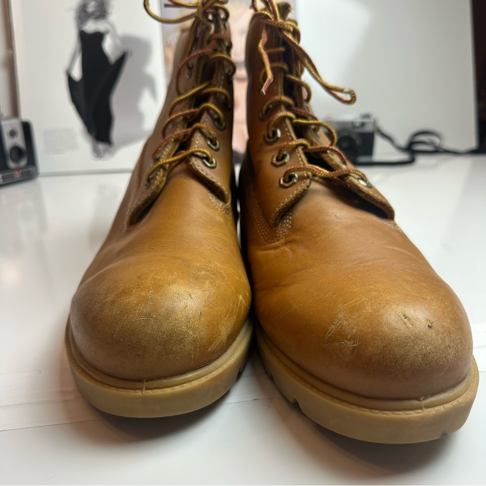 Timberland Wheat Leather Boots | Y2K Heritage Workwear Dadcore 11M - Picture 6 of 12
